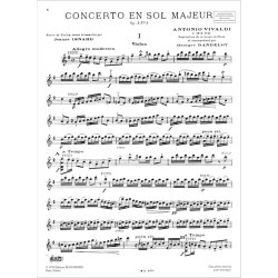 Concerto en Sol Majeur Opus 3, N 3 : pour violon & piano